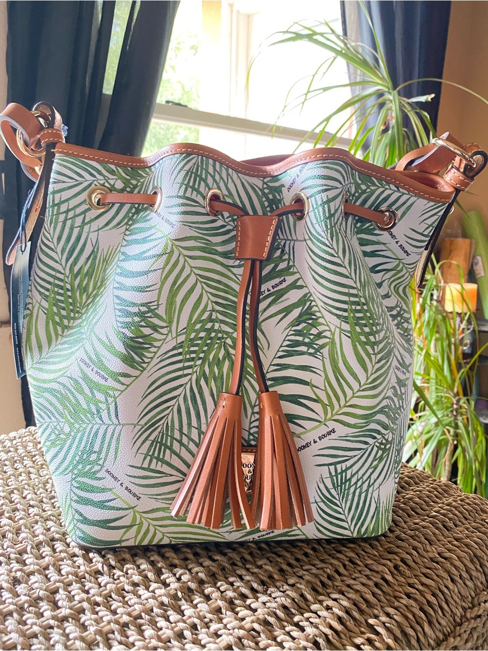Dooney & Bourke Siesta Key Tasha Drawstring Bucket Bag NWT